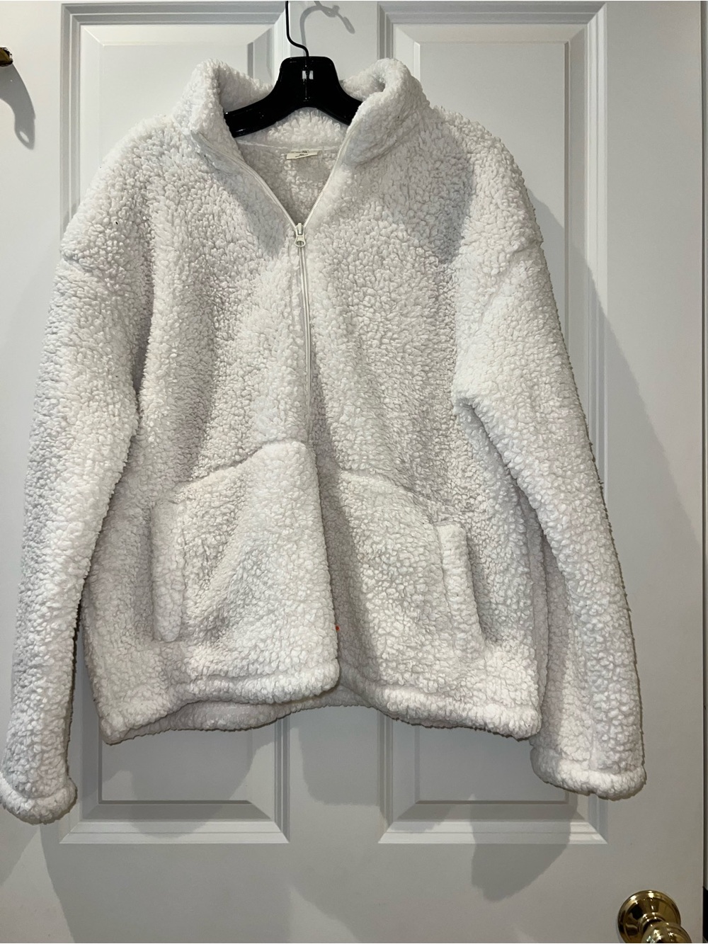 Soma White Plush Sherpa Half-Zip Jacket (Worn Once)